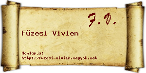 Füzesi Vivien névjegykártya