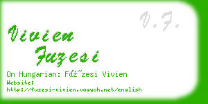 vivien fuzesi business card